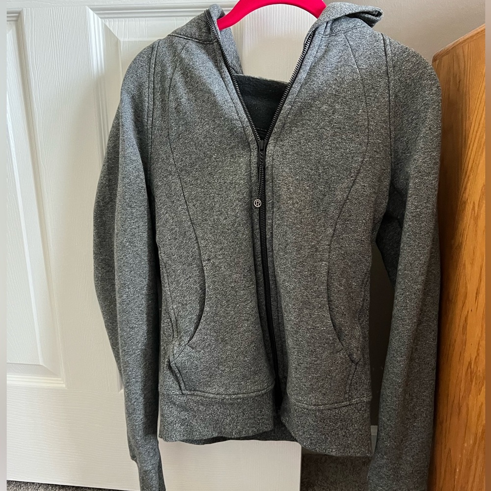 Lululemon dark gray full zip scuba size 6